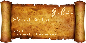 Gávai Csilla névjegykártya