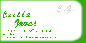 csilla gavai business card